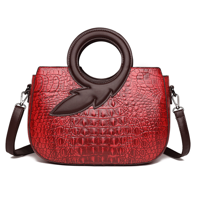 New Fashion Joker Banquet Retro Crocodile Single Shoulder Crossbody Bag