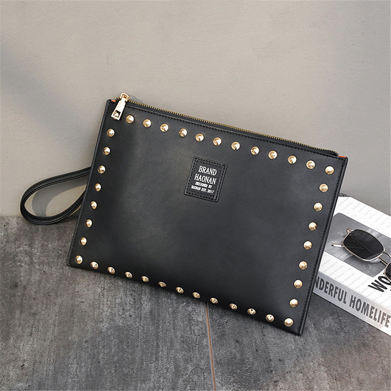 Men's Casual Wristlet Bag Rivet Bag