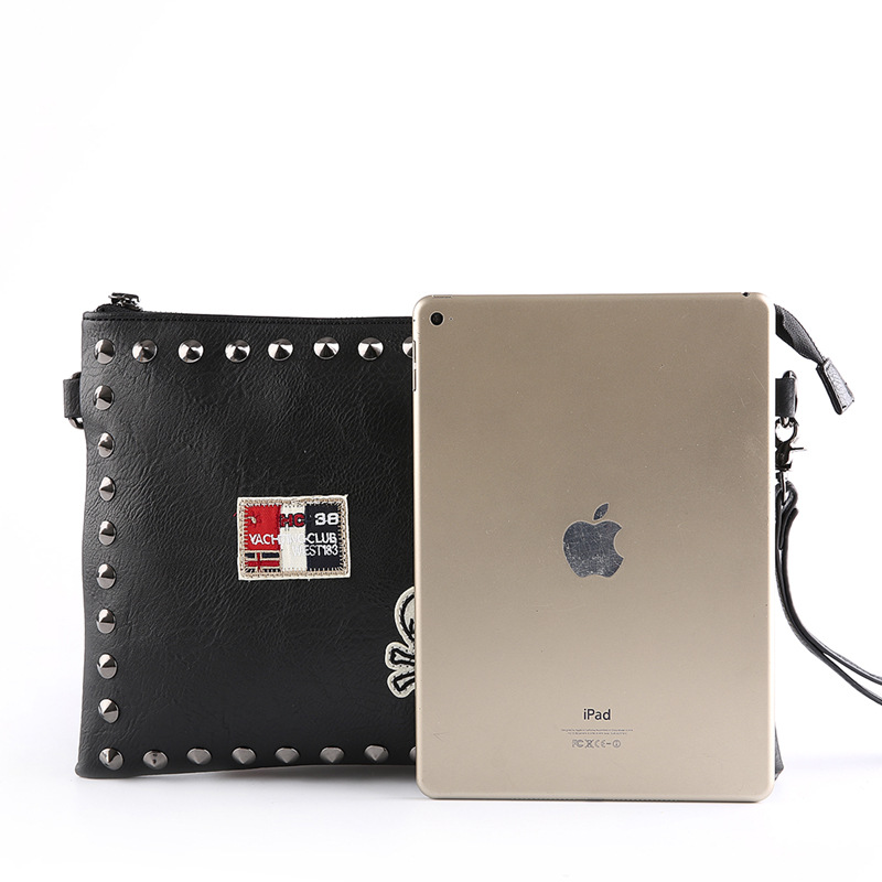 New Original Black Rivet Single Shoulder Crossbody Bag