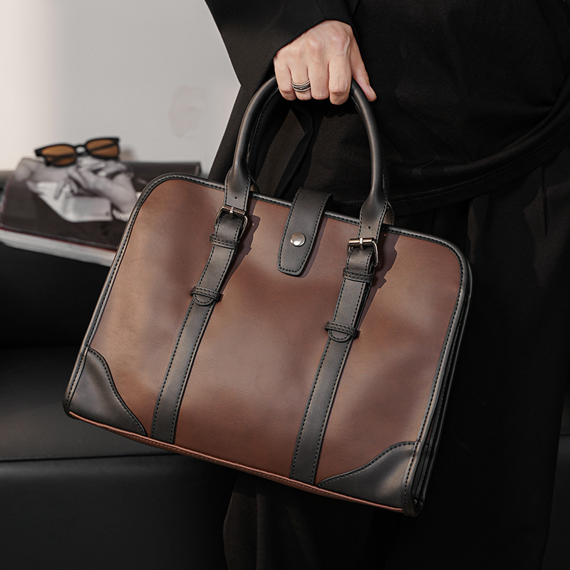 New Korean Fashion Men's Business Shoulder Portable Briefcase