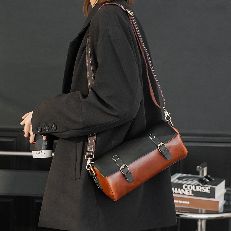 Fashion Retro Personality Joker Cylinder Crossbody Couple Bag