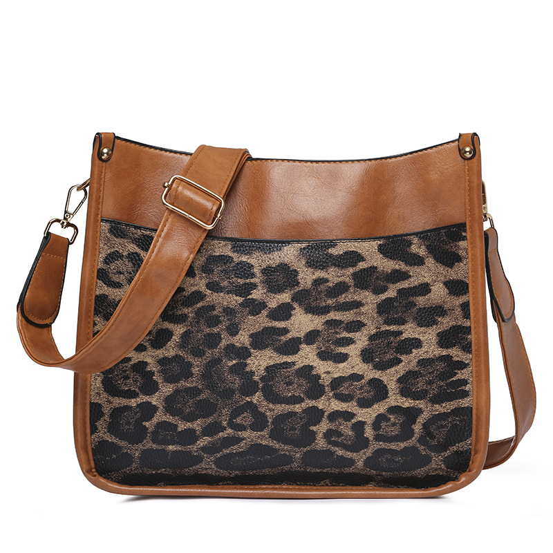 Guitar Strap Crossbody Bags Leopard Shoulder Bucket Bags