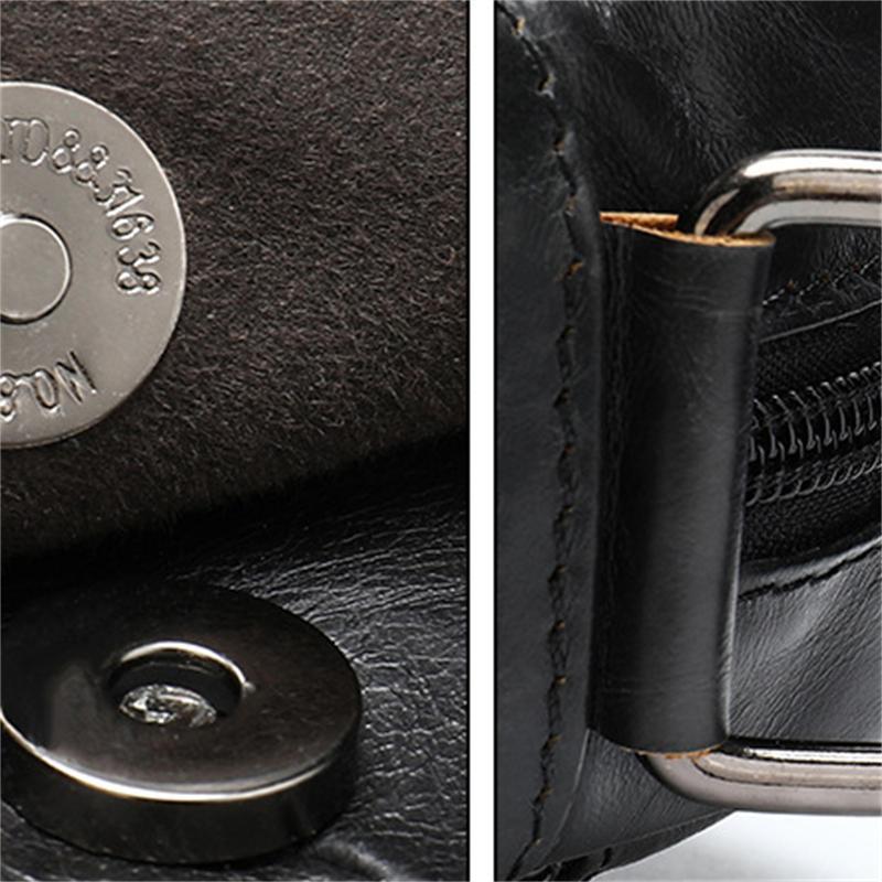 Classic Men's Crossbody Bag Leather Casual Mini Shoulder Bag