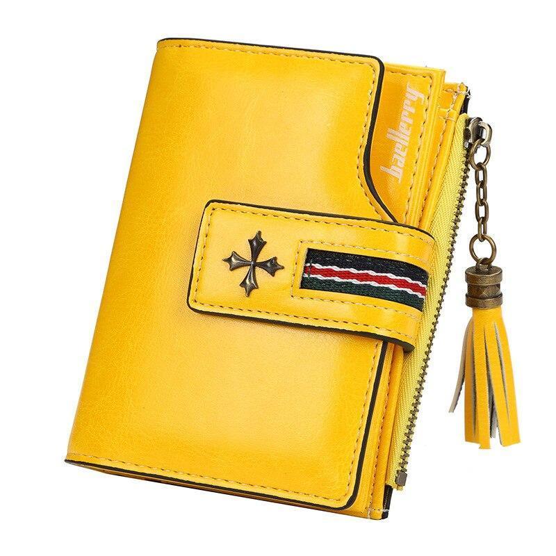 Women Oil Wax Leather Small Wallet