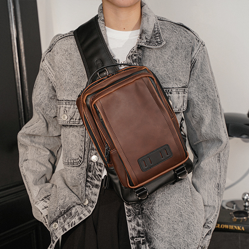 2023 New Retro Large Capacity Street Fashion Men's Backpack