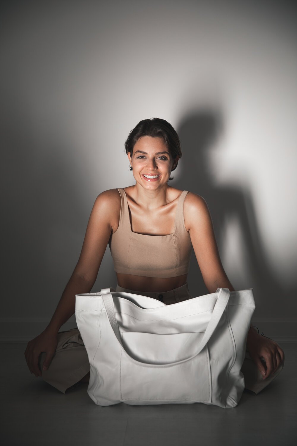 With Pocket Women's Large Bag Soft Leather Hand Shoulder Large Capacity New Tote Women's Bag