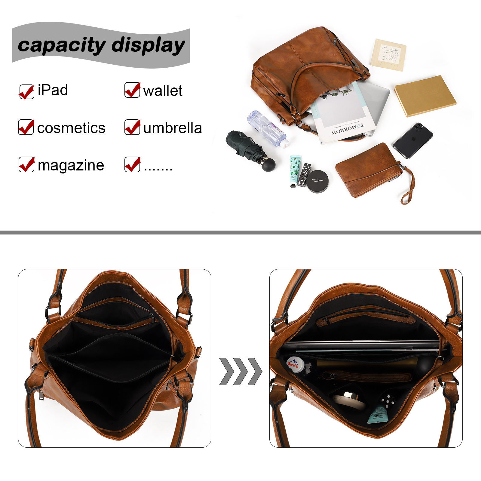 Premium Textured Ladies One-Shoulder Tote