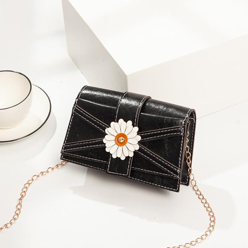 The New Tide Daisy Shoulder Diagonal Small Square Bag Ladies Joker Hand Bag Fashion Women's Bag