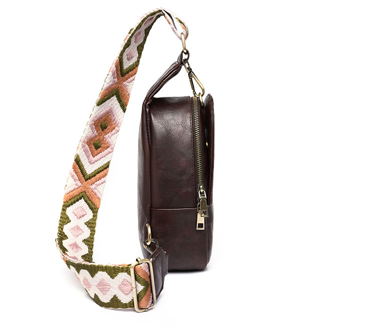 Women PU Leather Sling Bag Small Crossbody Sling Backpack