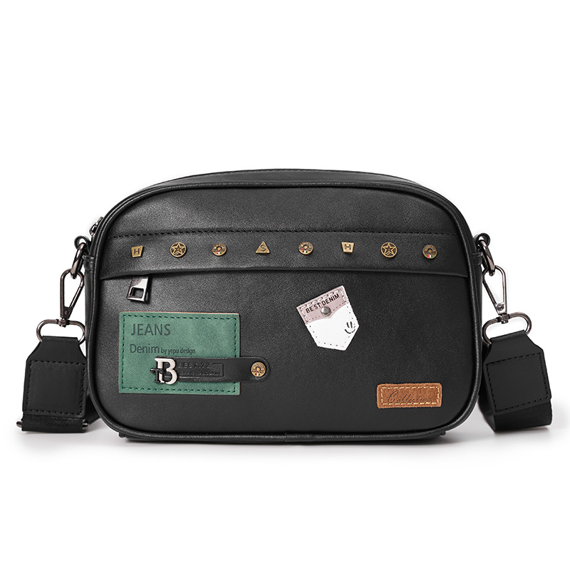 New Fashion Personality Rivet Couple Single Shoulder Small Square Bag