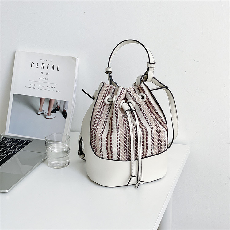 Spliced Single Shoulder Messenger Bag Trend Bucket Bag