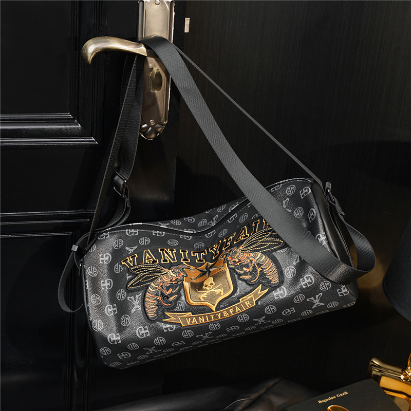 2023 New Letter Bee Pattern Cylinder Crossbody Bag