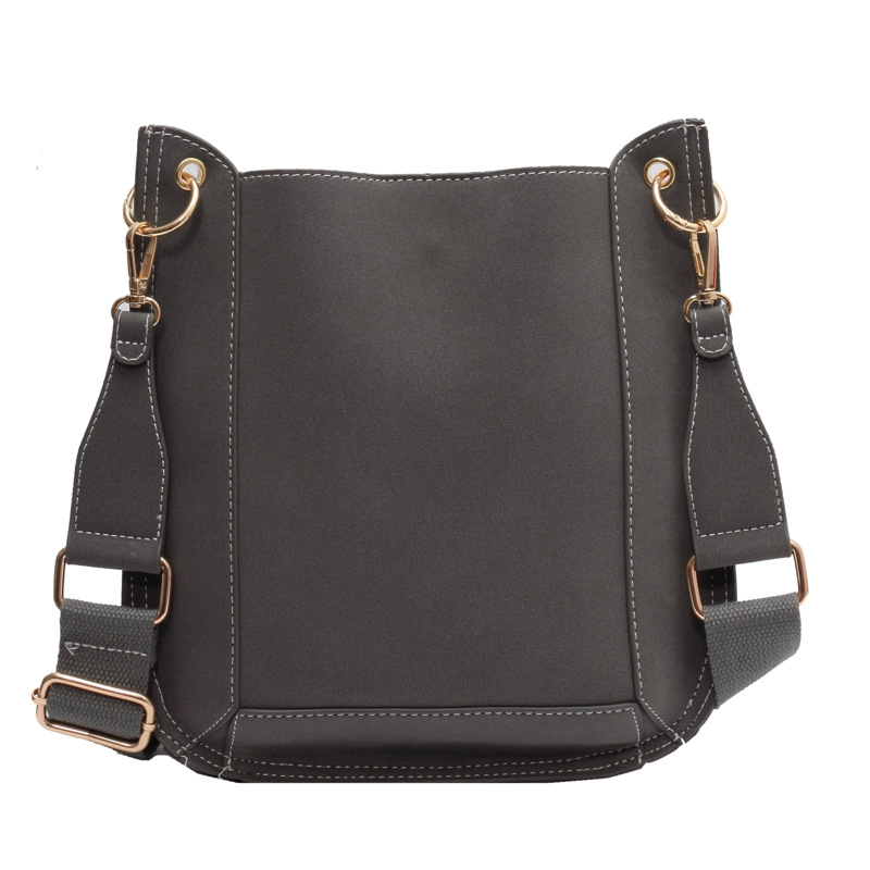 Frosted Shoulder Bag Retro Simple Stitching Messenger Bag