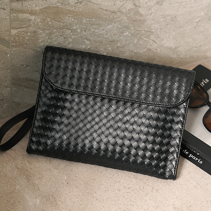 Large Capacity Tide Brand Men's Classic Joker Hand-woven Hand-held Envelope File Bag