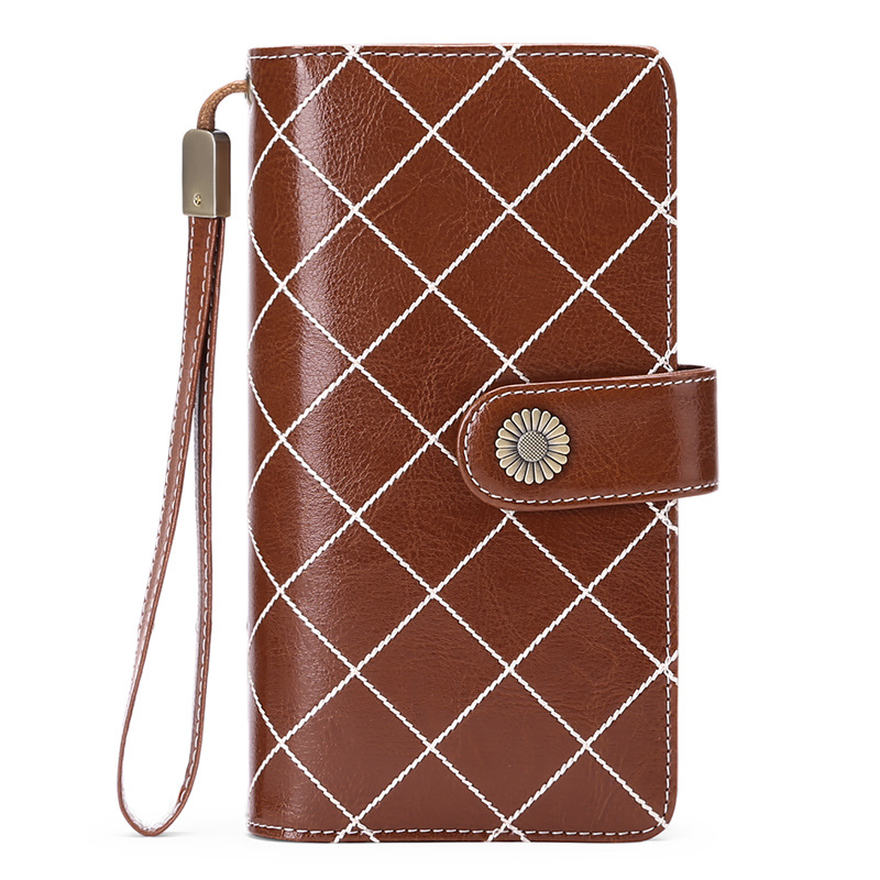 Leather Wallet Ladies Long Large Capacity