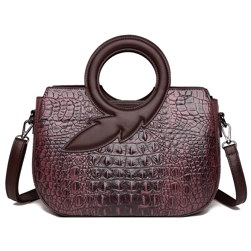 New Fashion Joker Banquet Retro Crocodile Single Shoulder Crossbody Bag