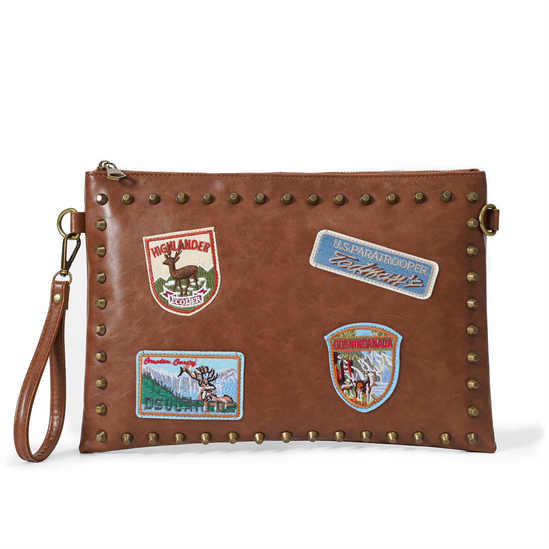 Fashion Fashion Brand Rivet Badge Clutch