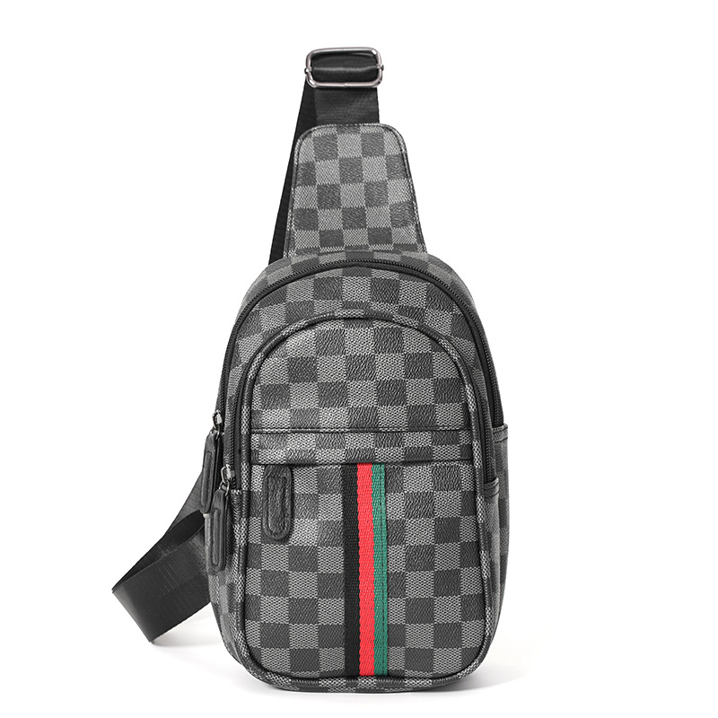 New Fashion Youth Plaid Chest Back Satchel