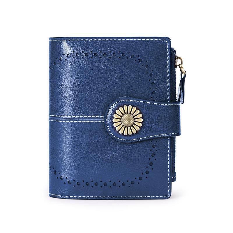 Women Wallet Genuine Leather Bifold Purse