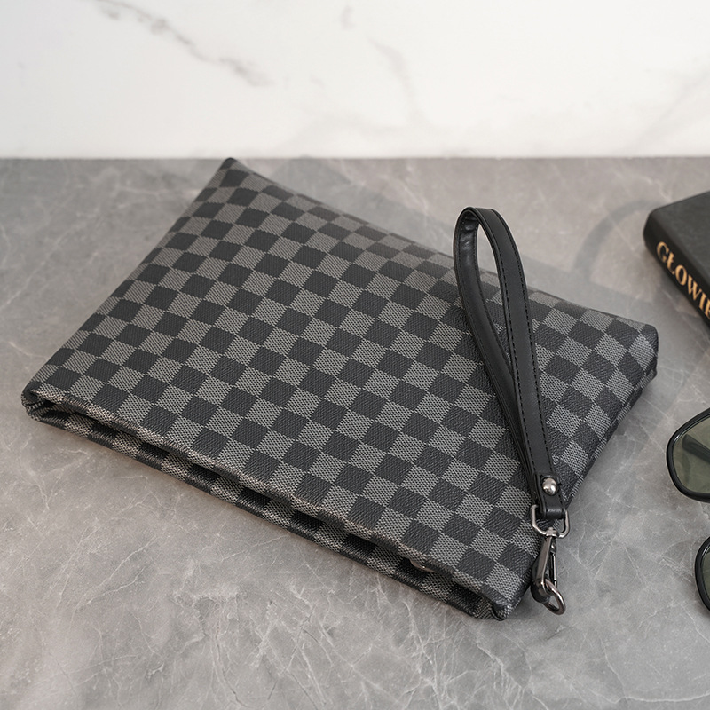 Horizontal Large-capacity Casual Plaid Pattern Ipad Bag