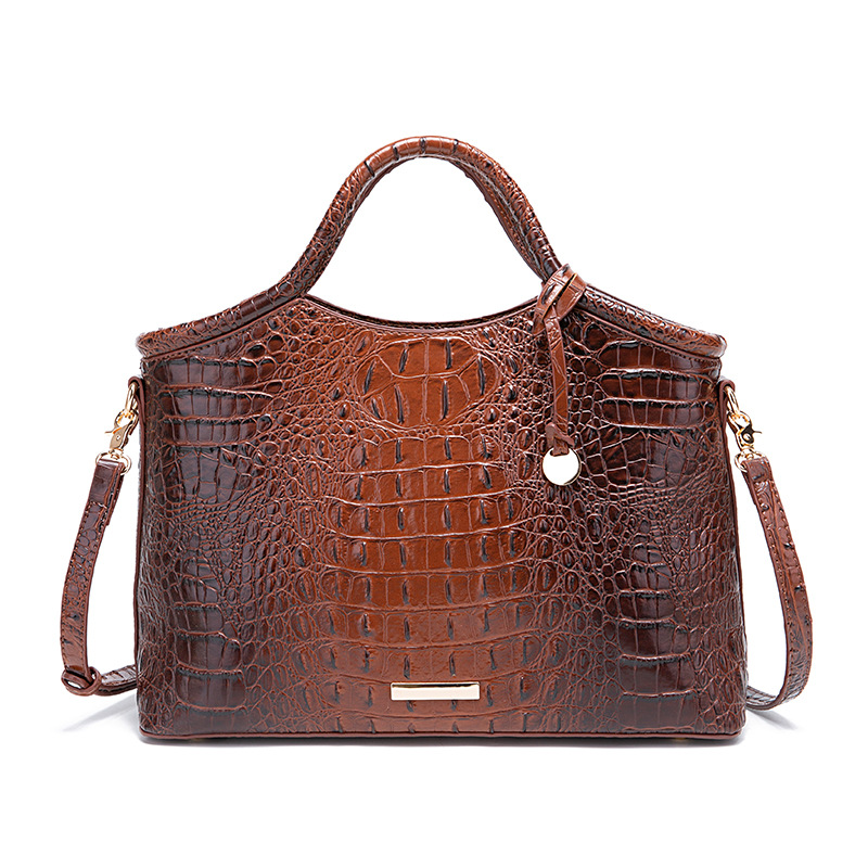 Multicolor Three-dimensional Concave-convex Crocodile Pattern Portable Crossbody Retro Women's Bag