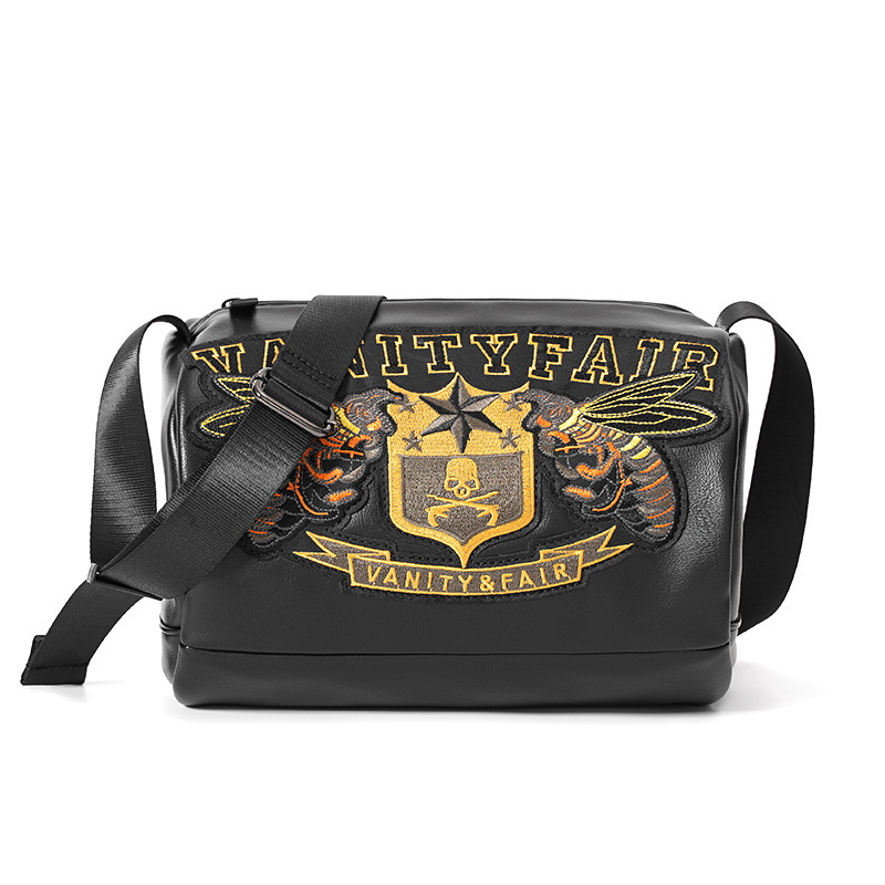 Fashion Embroidered Street Youth Riding Small Satchel