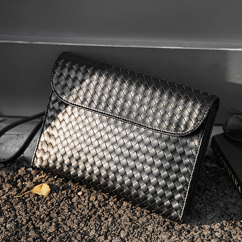 Large Capacity Tide Brand Men's Classic Joker Hand-woven Hand-held Envelope File Bag