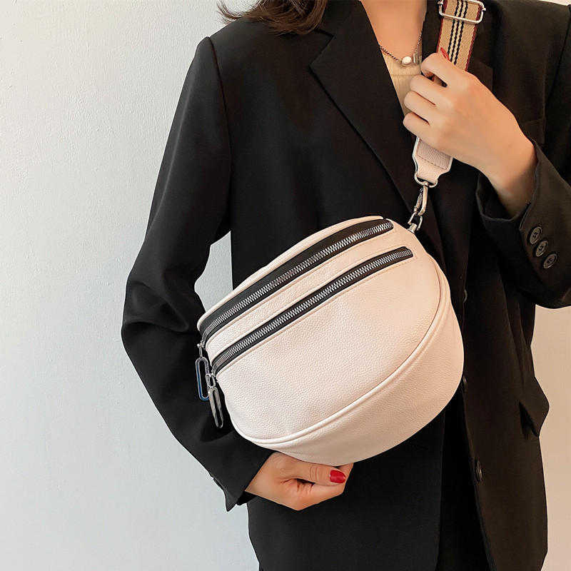 Saddle Bag Joker Fashion Simple Soft Leather Shoulder Messenger Bag Chest Bag