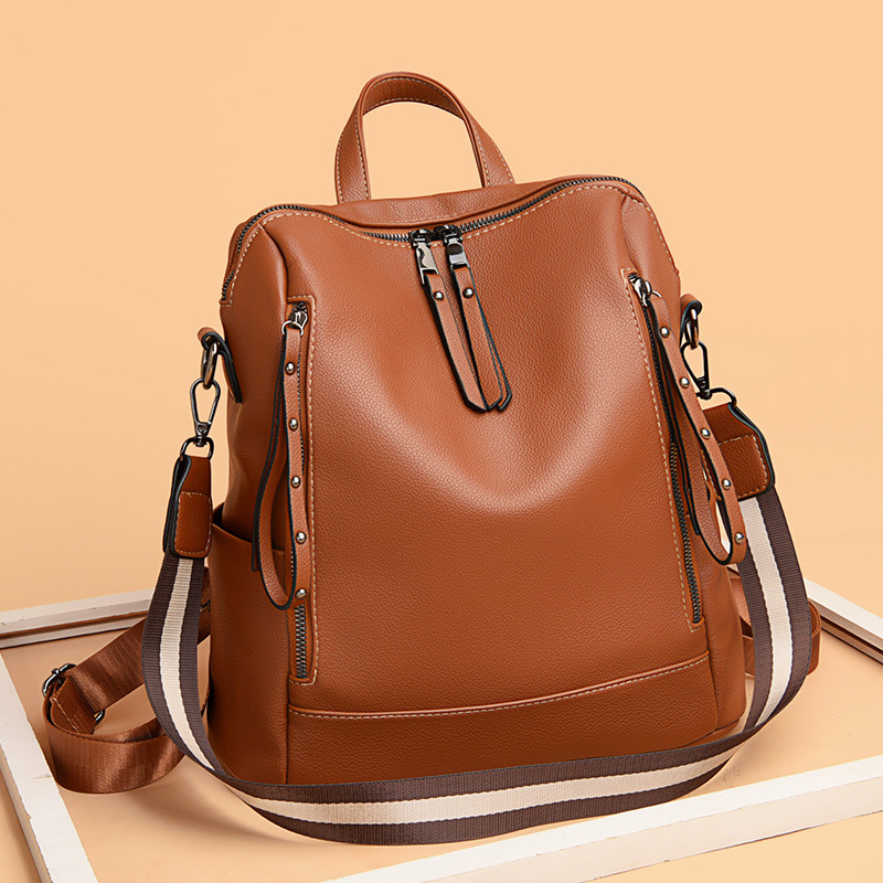Soft Leather Ladies Travel Backpack