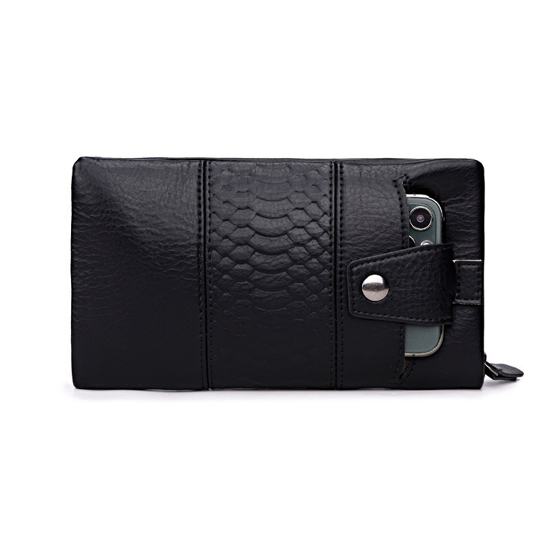 Soft Leather Zipper Long Wallet Multifunctional Retro Ladies Clutch