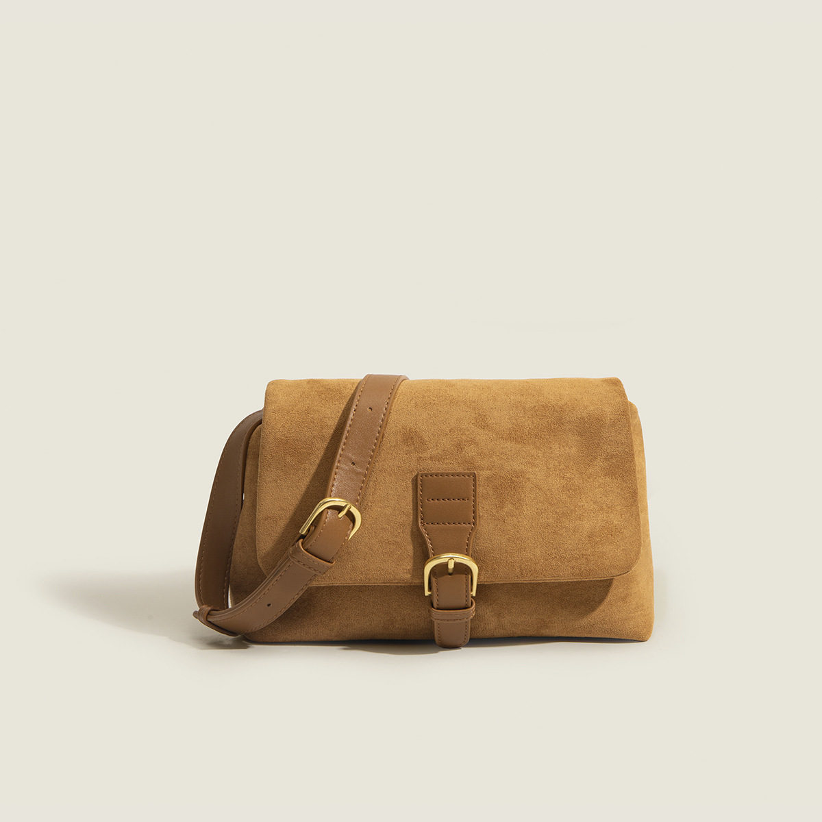 Suede One-Shoulder Crossbody Bag Casual Underarm Commuter Bag