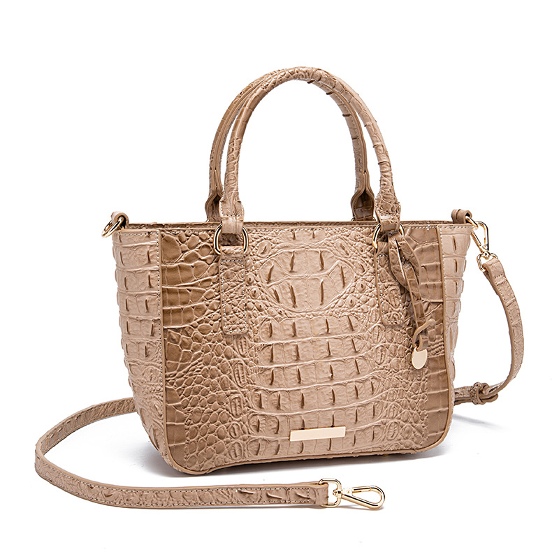 Women's Retro Bag Brahman Crocodile Carry-on Underarm Crossbody Tote Bag