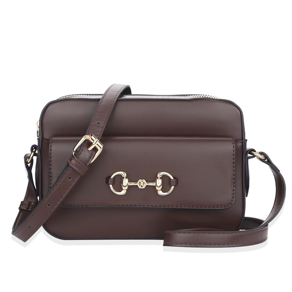 Ladies fashion zipper small square bag