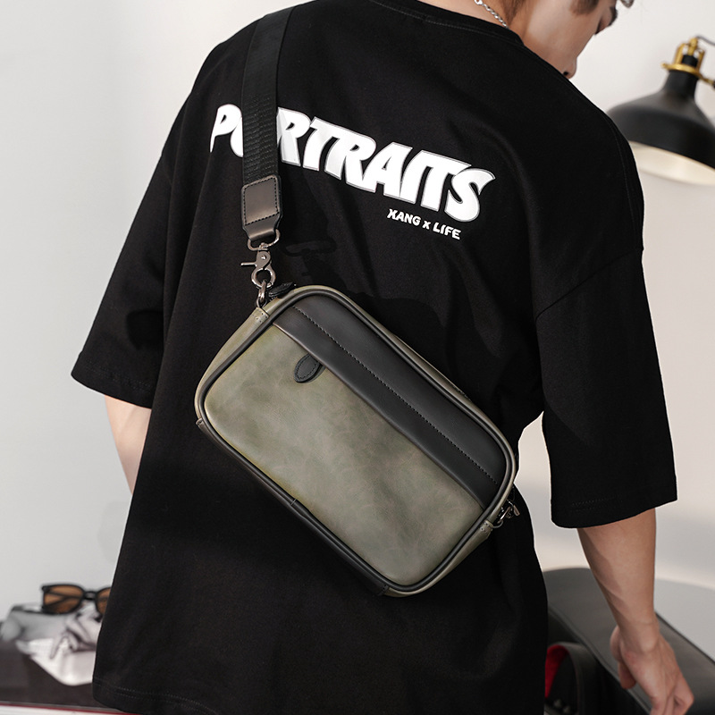 Men's Fashion Retro Fashion Brand Simple Joker Small Square Bag