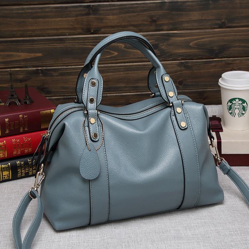 New Women's Bag Trend Joker Fashion Boston Bag Ladies Hand Shoulder Slung Pillow Bag