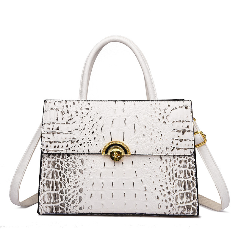 High-capacity Alligator Ladies Portable Diagonal Bag