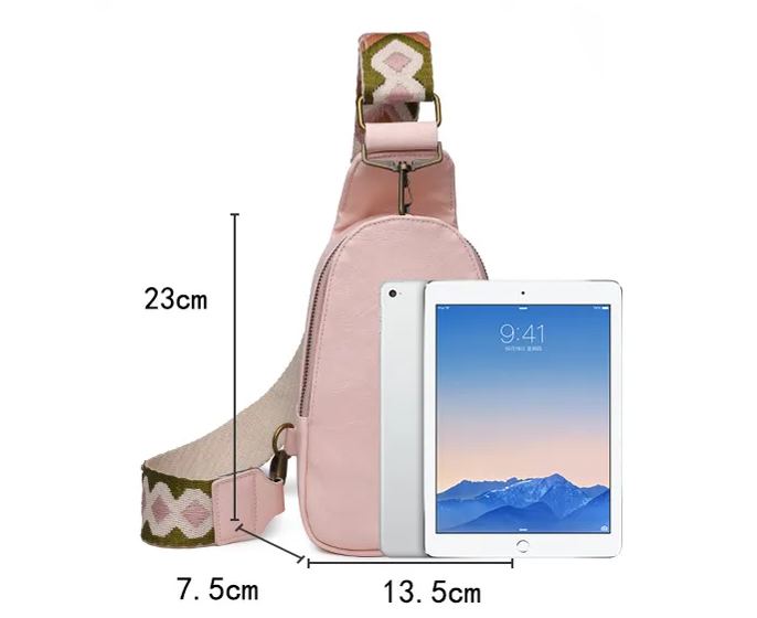 Women PU Leather Sling Bag Small Crossbody Sling Backpack