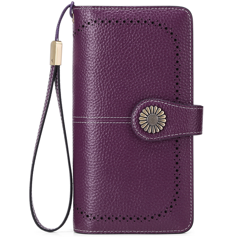 Long Zip Leather Ladies Wallet