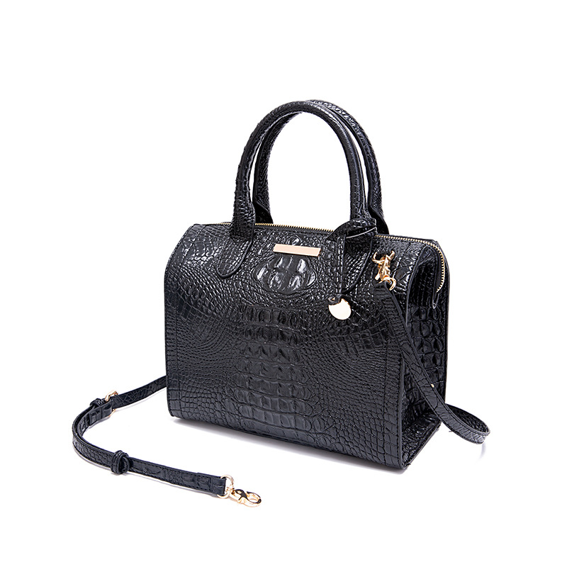 Multicolor Bump Crocodile Vintage Wings Handheld Crossbody Bag
