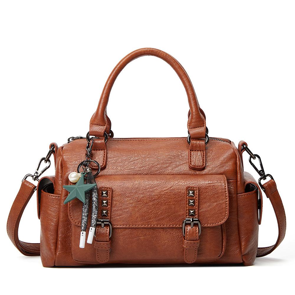 Large Capacity Fashion Handbag Soft Leather Trend Shoulder Diagonal Bag