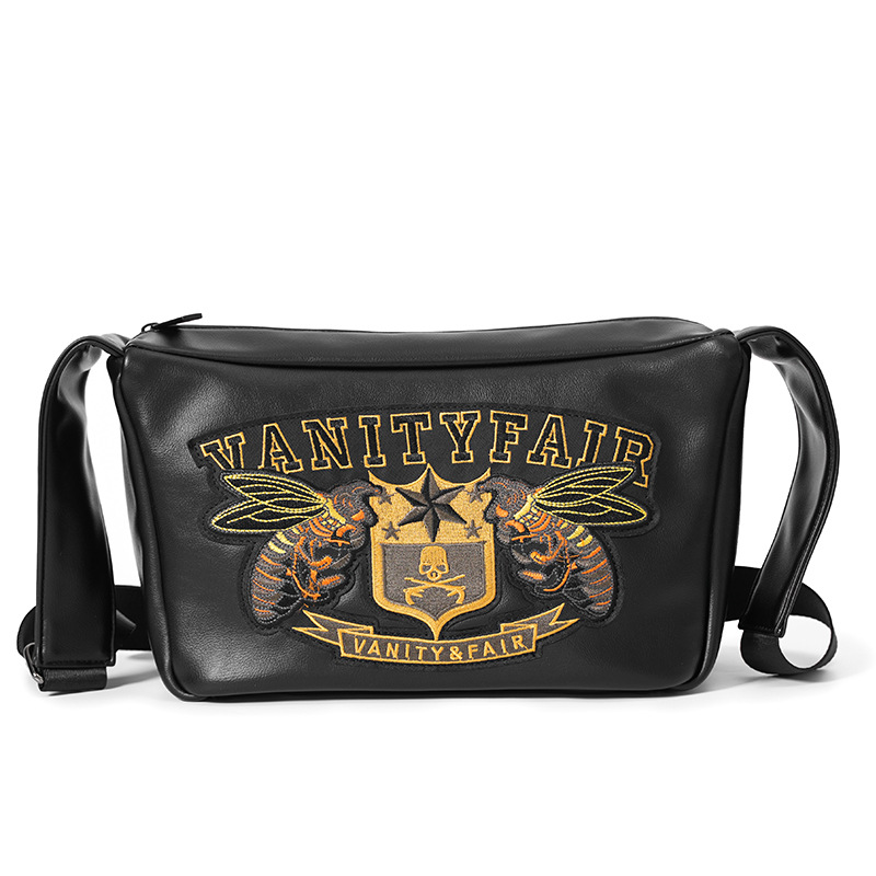 Original Design Embroidered Pattern Tide Brand Men's Outdoor Shoulder Messenger Bag