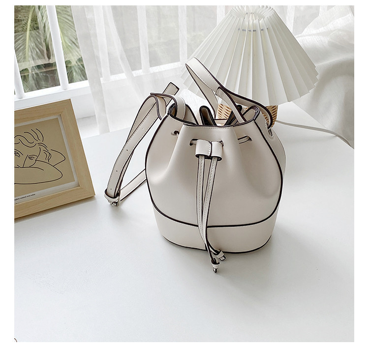 Crossbody Large Capacity Spliced Bucket Bag