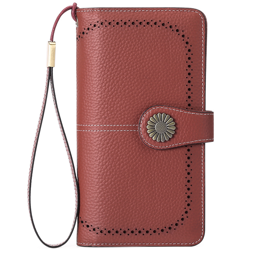 Long Zip Leather Ladies Wallet