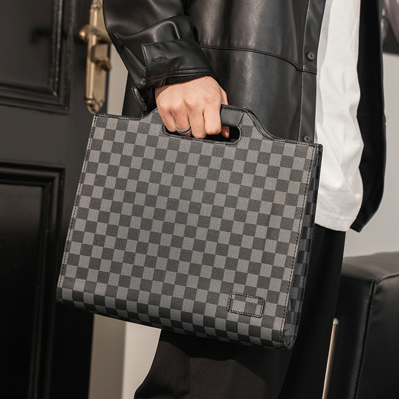 Fashion Classic Light Business Men's Casual Portable File Crossbody Bag