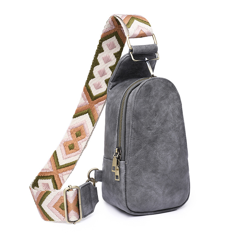 Women PU Leather Sling Bag Small Crossbody Sling Backpack