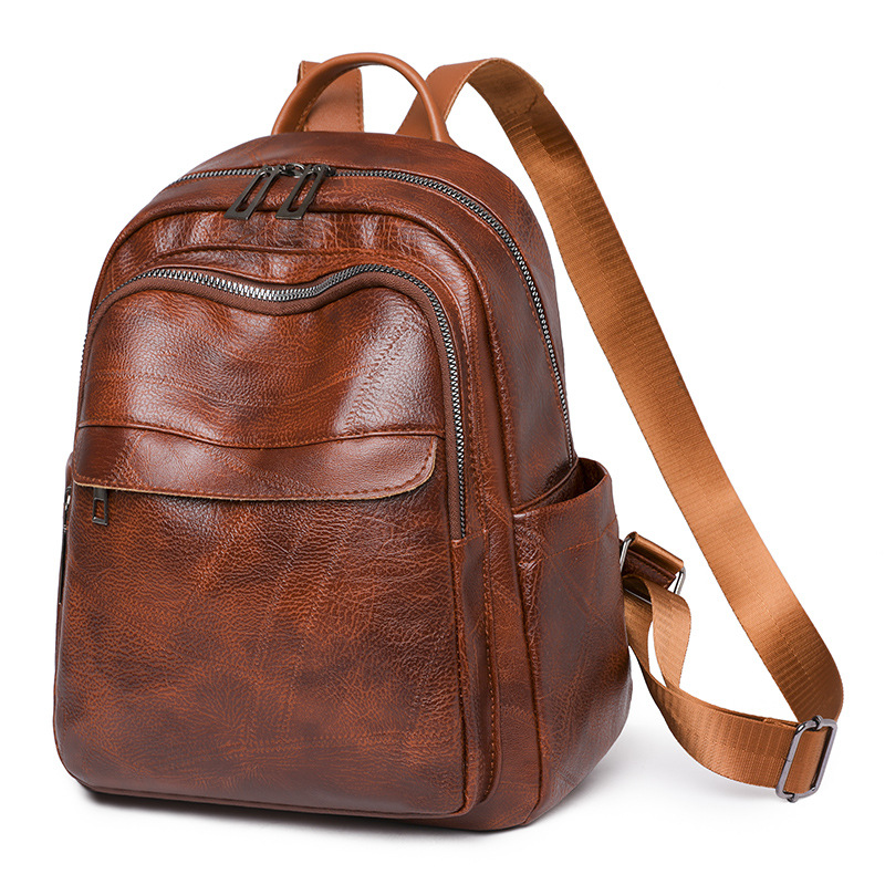 Soft Leather Ladies High-Capacity Fashion Backpack