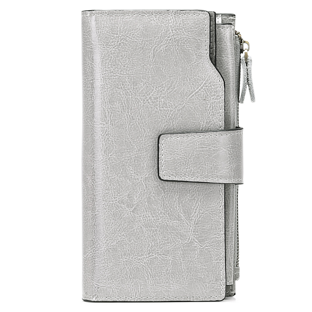 Leather Anti-theft Brush Ladies Wallet Long