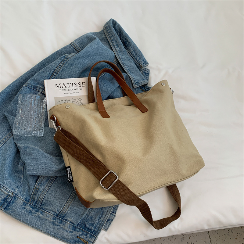 2023 New Retro Large-capacity Canvas Tote Bag