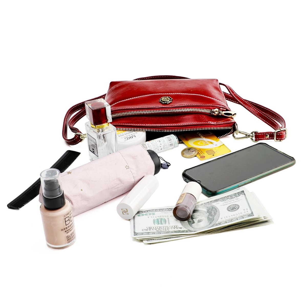 Women's Small Bag New Fashion Joker Shoulder Messenger Bag Leather Women's Bag