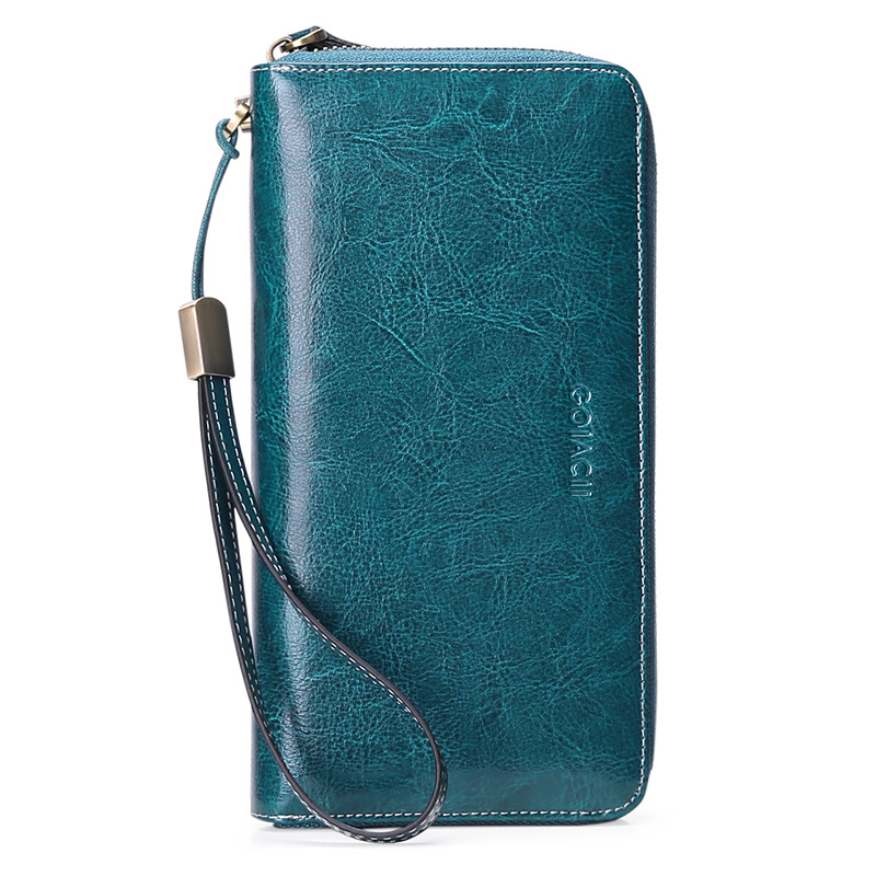 Antimagnetic Leather Zip Bag